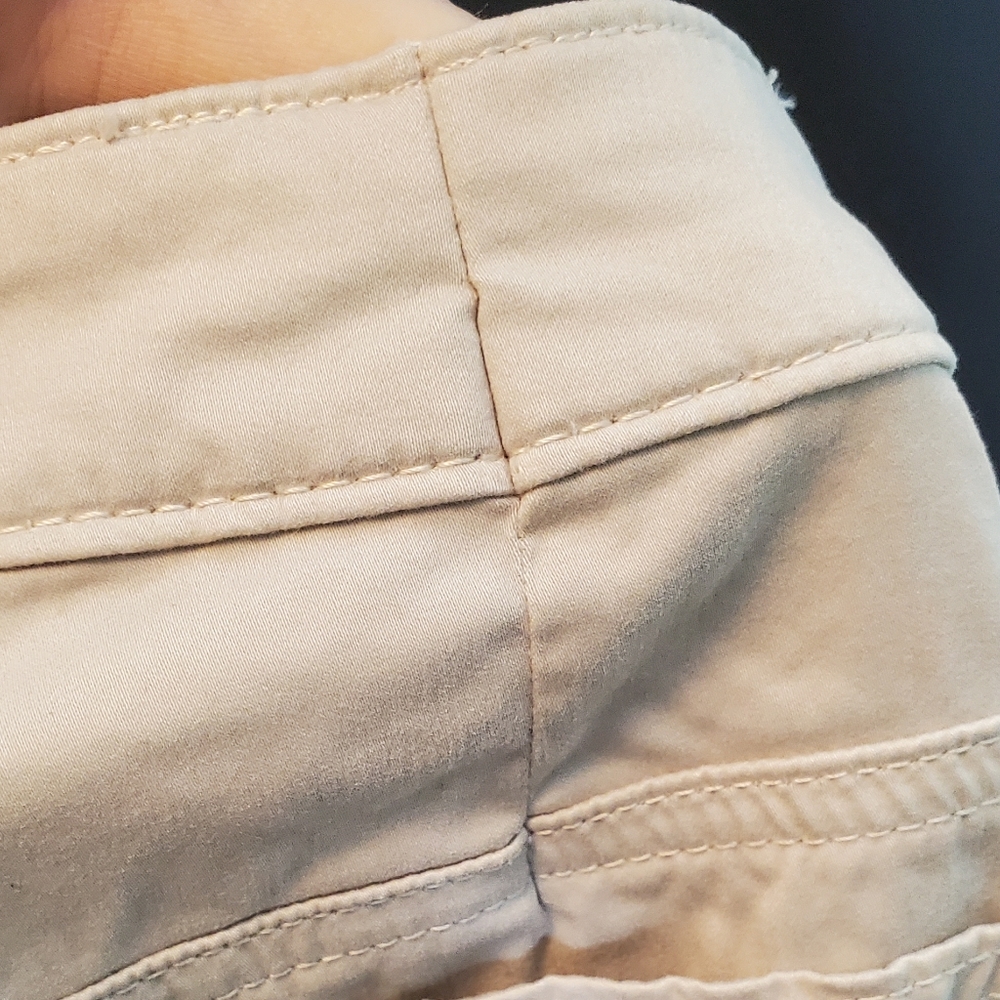 ❤️‍ VINTAGE Armani Collezioni 90s Designer Beige Casual Pants ~ estimated size 4 - Picture 12 of 13